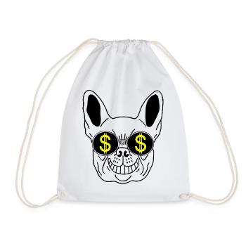 Chien en vacances - Sac de sport léger - blanc - Devant