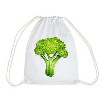 Brocoli vert vif dans un style bande dessinée élégant - Sac de sport léger - blanc - Devant