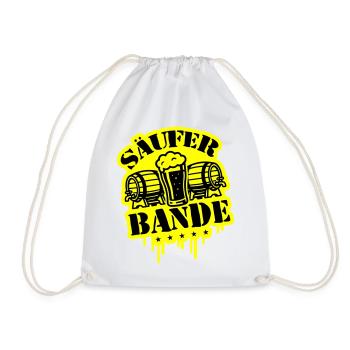 Säufer Bande Bier - Turnbeutel - Weiß - Vorne