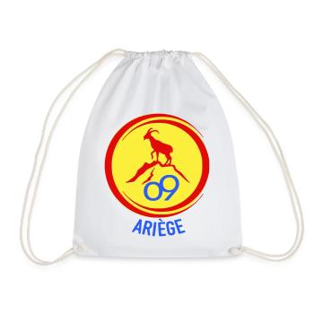 Alpine ibex Ariège 09 - Drawstring Bag - white - Front