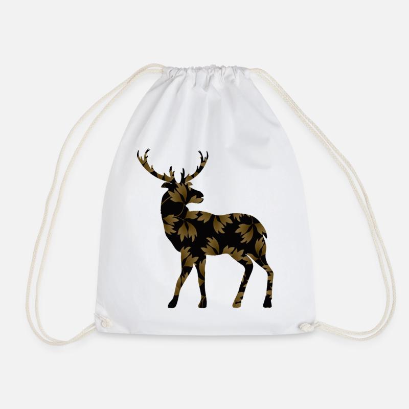Hirsch - Turnbeutel - Weiß