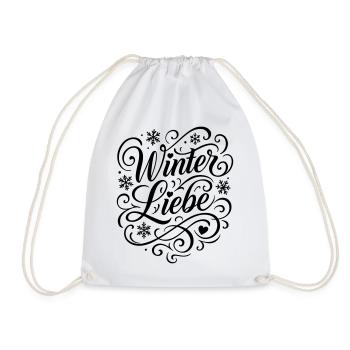 Winter Liebe Spruch - Turnbeutel - Weiß - Vorne