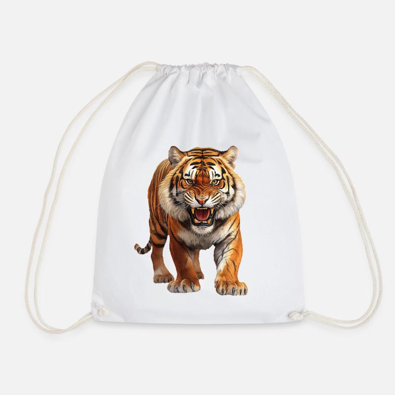 Tiger - Turnbeutel - Weiß