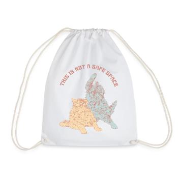 THIS IS NOT A SAFE SPACE - Drawstring Bag - white - Front