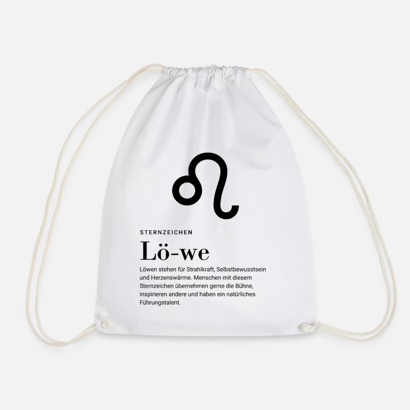 Signe du zodiaque Lion - Sac de sport léger - blanc