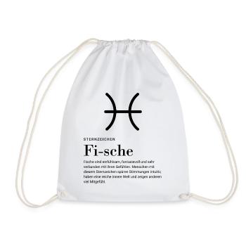 Zodiac sign Pisces - Drawstring Bag - white - Front