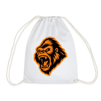 Tête de gorille - Sac de sport léger - blanc - Devant