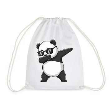 Dessins animés de lunettes de soleil panda à appliquer à la fraîcheur - Sac de sport léger - blanc - Devant
