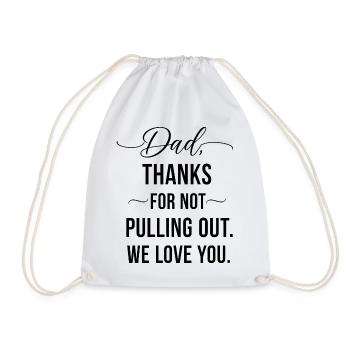 Papa, merci, je ne t’ai pas retiré, je t’aime. - Sac de sport léger - blanc - Devant
