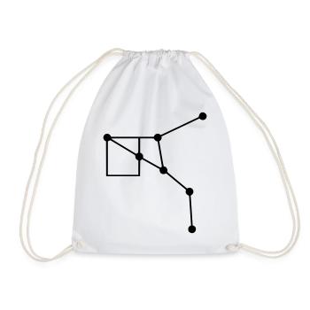 Constellation Geometry Lines - Drawstring Bag - white - Front