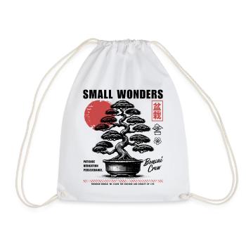 Bonsaï Petites merveilles Esthétique japonaise - Sac de sport léger - blanc - Devant