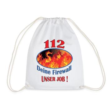 112 Deine Firewall Unser Job - Turnbeutel - Weiß - Vorne
