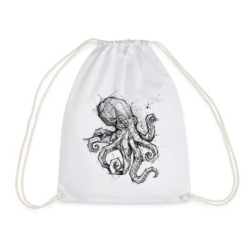 Octopus Geometric - Conception moderne de croquis - Sac de sport léger - blanc - Devant