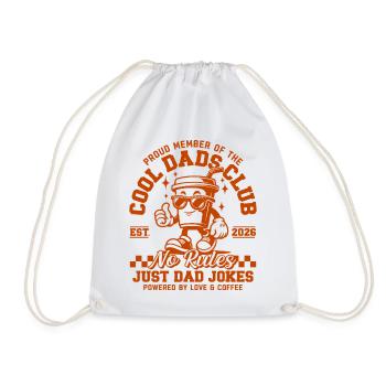 Cadeau Papa 2026 - Club des Papas Cool - Sac de sport léger - blanc - Devant