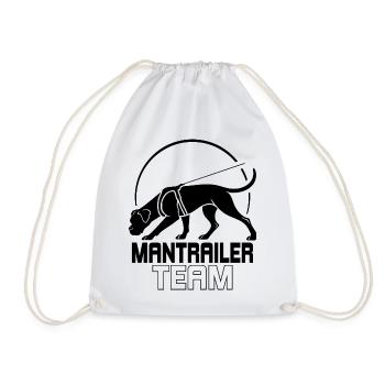 Boxer Mantrailer Team Dog Sport Dogs Wilsigns - Drawstring Bag - white - Front