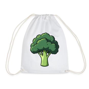 Broccoli - Drawstring Bag - white - Front
