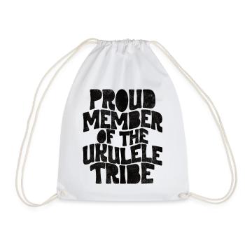 Membre fier de la tribu Ukulélé - noir - Sac de sport léger - blanc - Devant