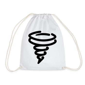 tornado - Drawstring Bag - white - Front