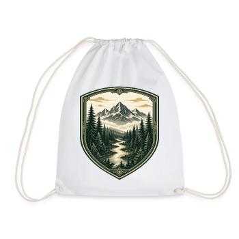 Waldberge Schild-Design - Turnbeutel - Weiß - Vorne