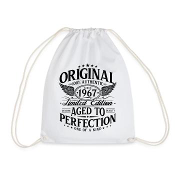Original 1967 Jahrgang Vintage Geburtstag Geschenk - Turnbeutel - Weiß - Vorne