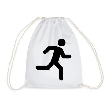 Running Man - Turnbeutel - Weiß - Vorne