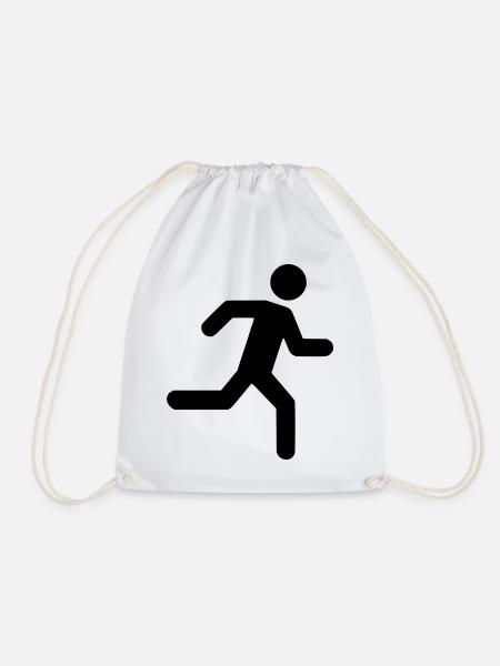 Running Man - Turnbeutel - Weiß