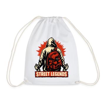 Street Legends Hoodie Motiv - Turnbeutel - Weiß - Vorne