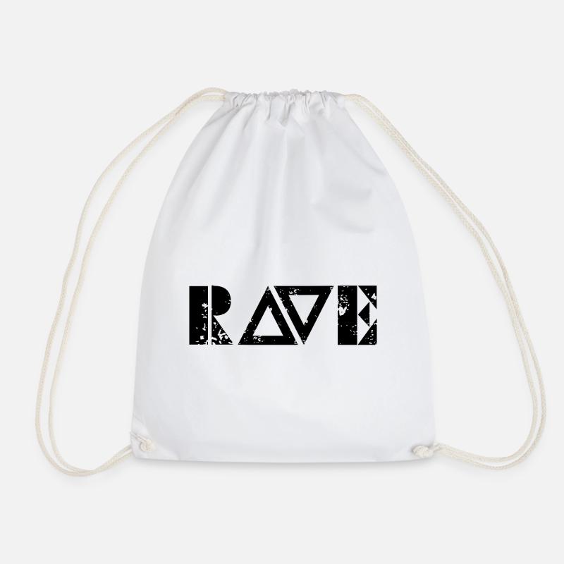 Techno - Techno music - Rave Shirt - Turnbeutel - Weiß