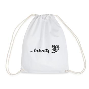 Licorice liquorice licorice salmiac love heart - Drawstring Bag - white - Front