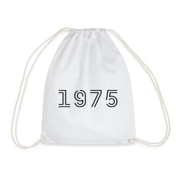 1975 Retro 1975 Geschenk 1975 Jahrgang 1975 - Turnbeutel - Weiß - Vorne