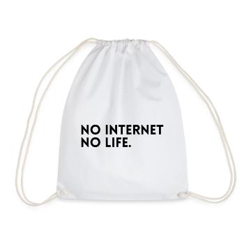 Kein Internet - kein Leben - Turnbeutel - Weiß - Vorne