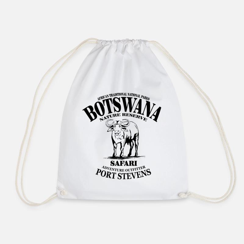 Botswana - Kaffern Büffel - Turnbeutel - Weiß