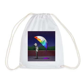 Mélancolie du parapluie arc-en-ciel - Sac de sport léger - blanc - Devant