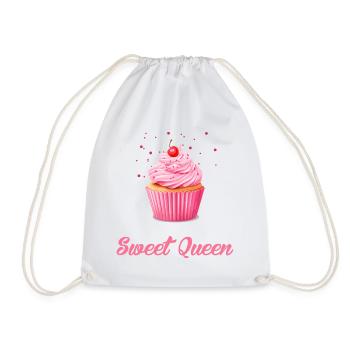 Sweet Queen Cupcake - Turnbeutel - Weiß - Vorne
