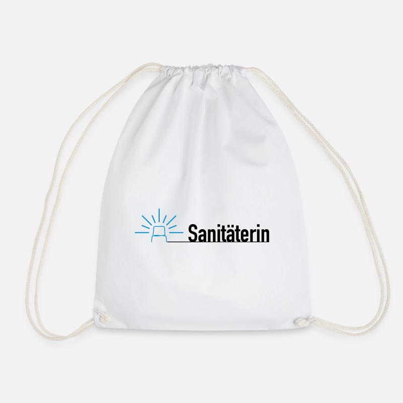 paramedic - Drawstring Bag - white