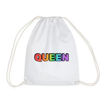 QUEEN RAINBOW  - Drawstring Bag - white - Front