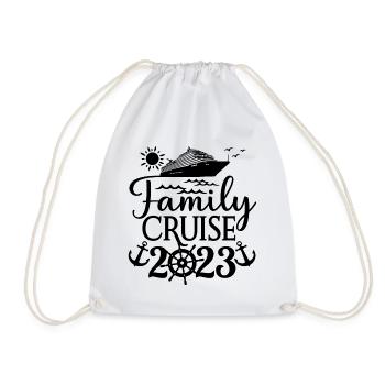 Family Cruise 2023 Cruise Ship Holiday Vacation - Drawstring Bag - white - Front