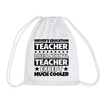 Cadeau de l’enseignant de l’enseignement de la conduite automobile - Sac de sport léger - blanc - Devant
