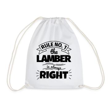 LAMBER cadeau amusant - Sac de sport léger - blanc - Devant
