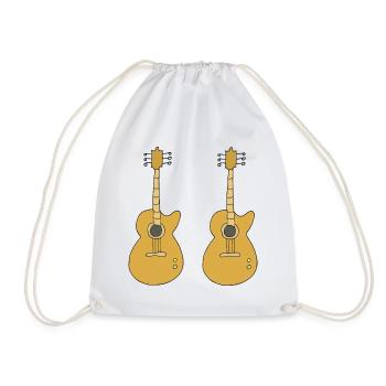 gitarren duett - Turnbeutel - Weiß - Vorne