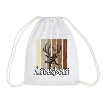 Lausbua Hirsch Lederhosen - Turnbeutel - Weiß - Vorne