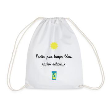 Pastis par temps bleu, pastis délicieux - Camping - Sac de sport léger - blanc - Devant