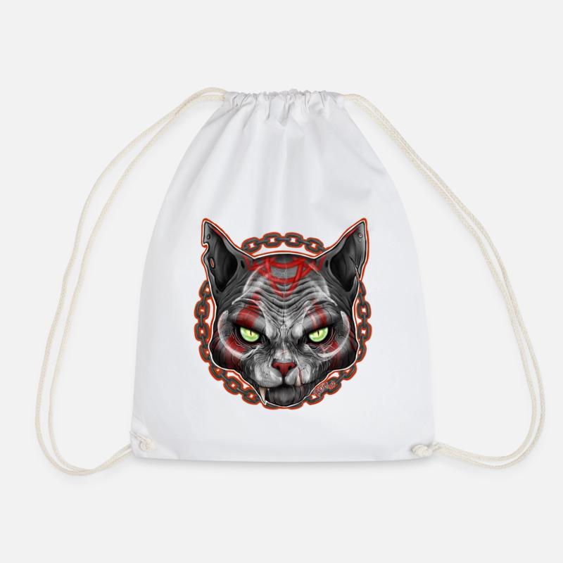CHARIVARI Alley Cat V1 - Skull - Sac de sport léger - blanc