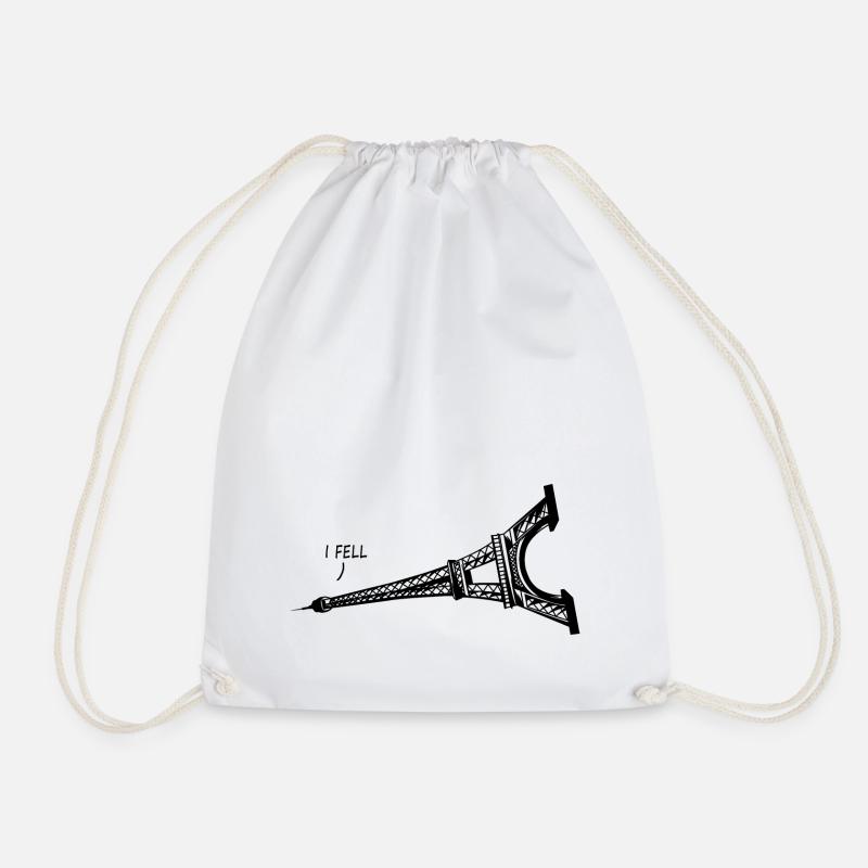 I Fell Graphic - Drawstring Bag - white