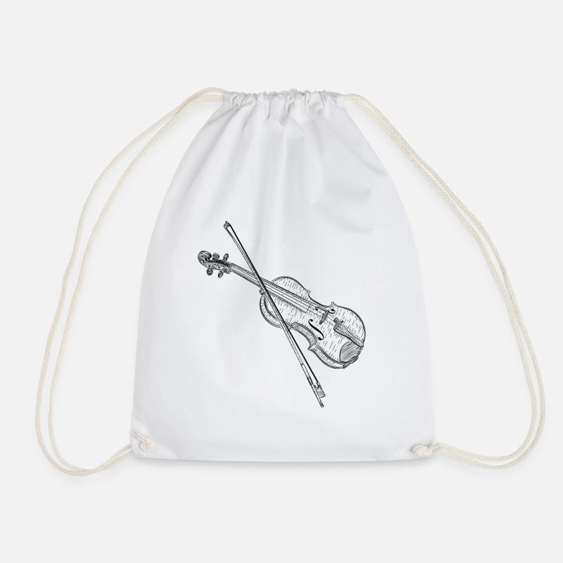 Violin - Drawstring Bag - white