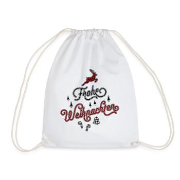 Frohe Weihnachten Ugly Christmas Sweater Geschenk - Turnbeutel - Weiß - Vorne