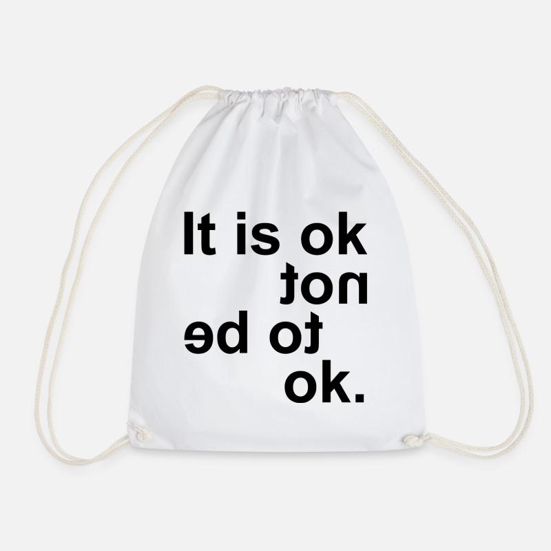 OK Quote - Drawstring Bag - white