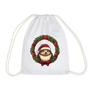 Hérisson Noël - Sac de sport léger - blanc - Devant