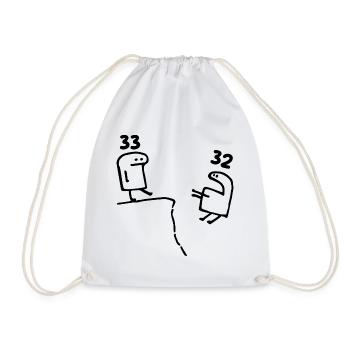 33 ans - Cadeau 33e Anniversaire Amusant 33 ans - Sac de sport léger - blanc - Devant