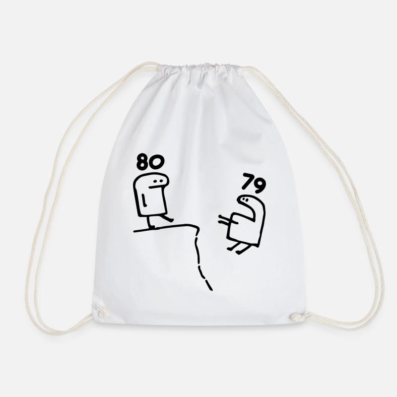 80th Birthday - 80th Birthday Fun 80th Birthday Gift - Drawstring Bag - white